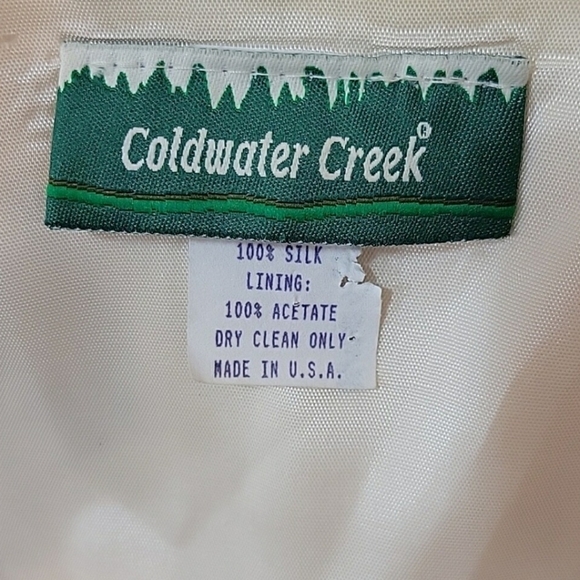 Coldwater Creek Womens Vest Vintage Farmhouse Style Silk Made in USA sz Med - Picture 9 of 10